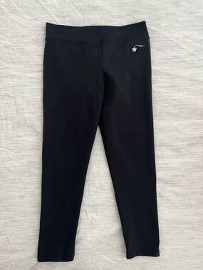 Girls Black Stretch Destira High Waistef Gymnastics Leggings